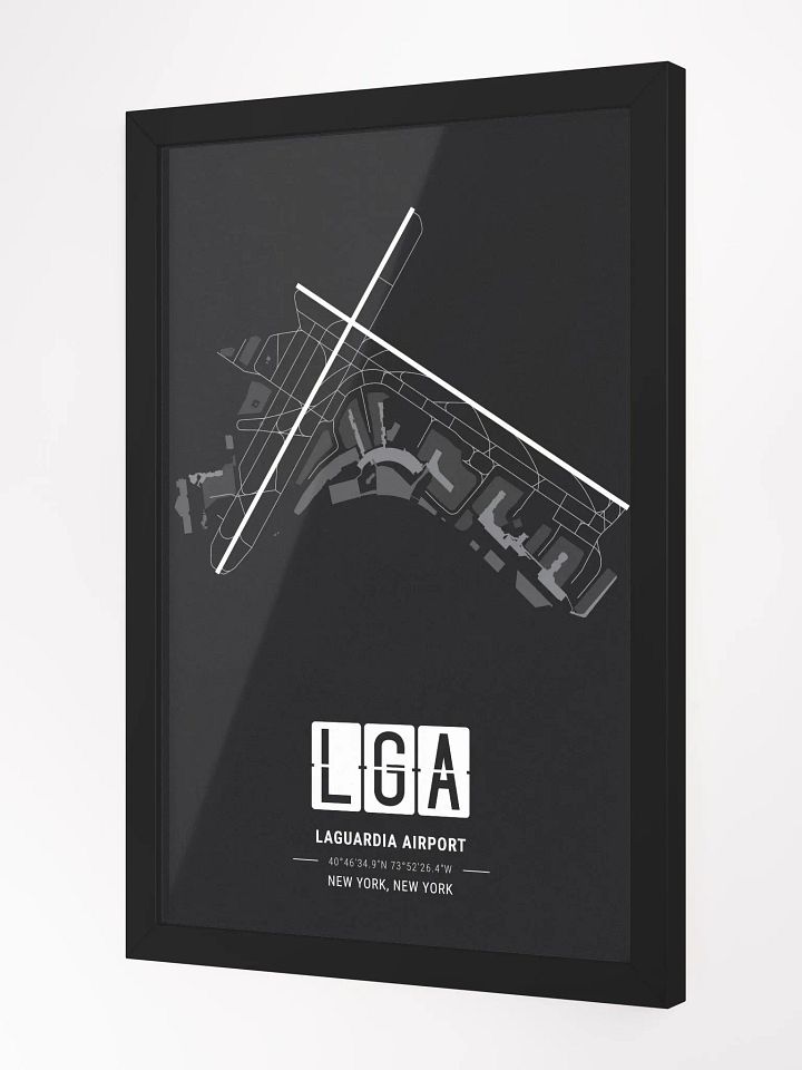 Framed Airport LGA Premium Map On Matt Paper product image (2)