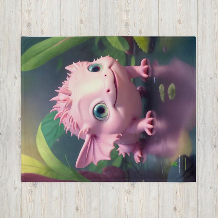 Endangered Species - Mexico - Axolotl Throw Blanket product image (2)