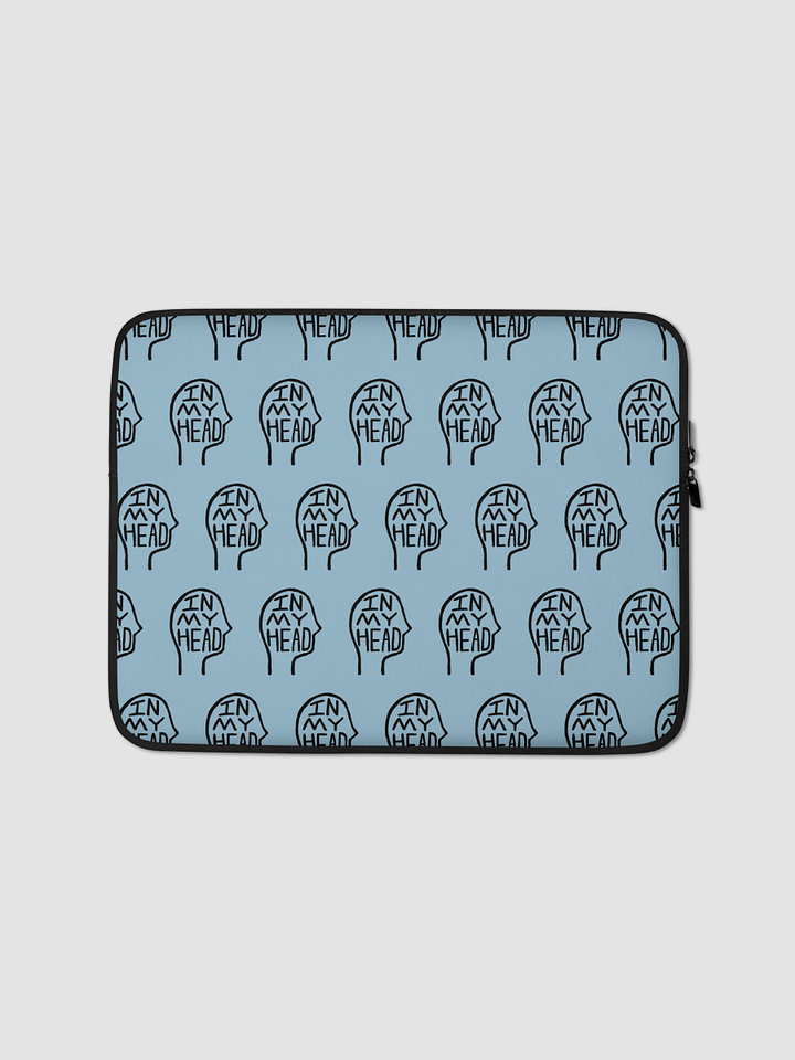 In My Head blue laptop sleeve product image (1)
