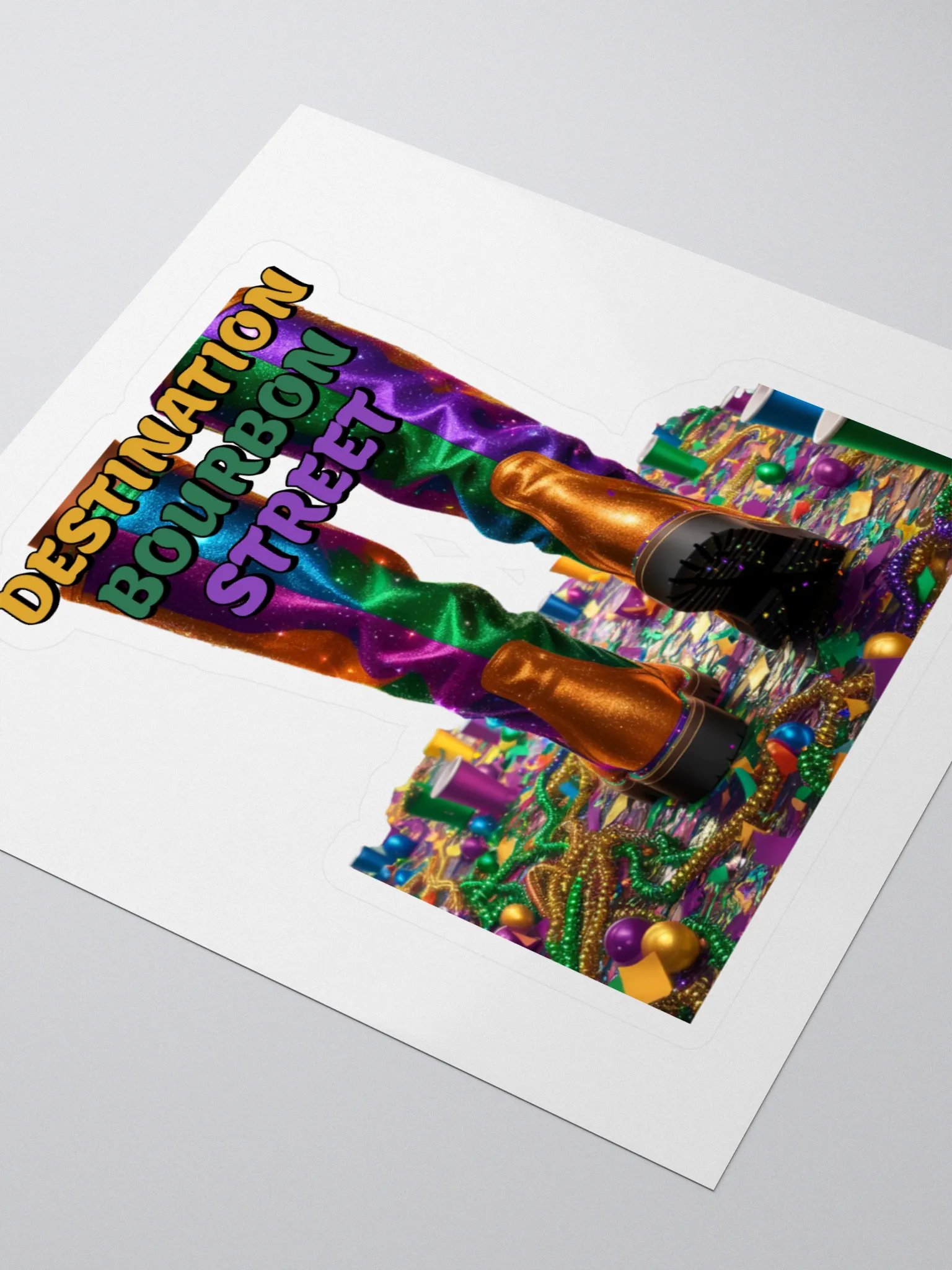 Destination Bourbon Street - Funny Mardi Gras Sticker product image (3)