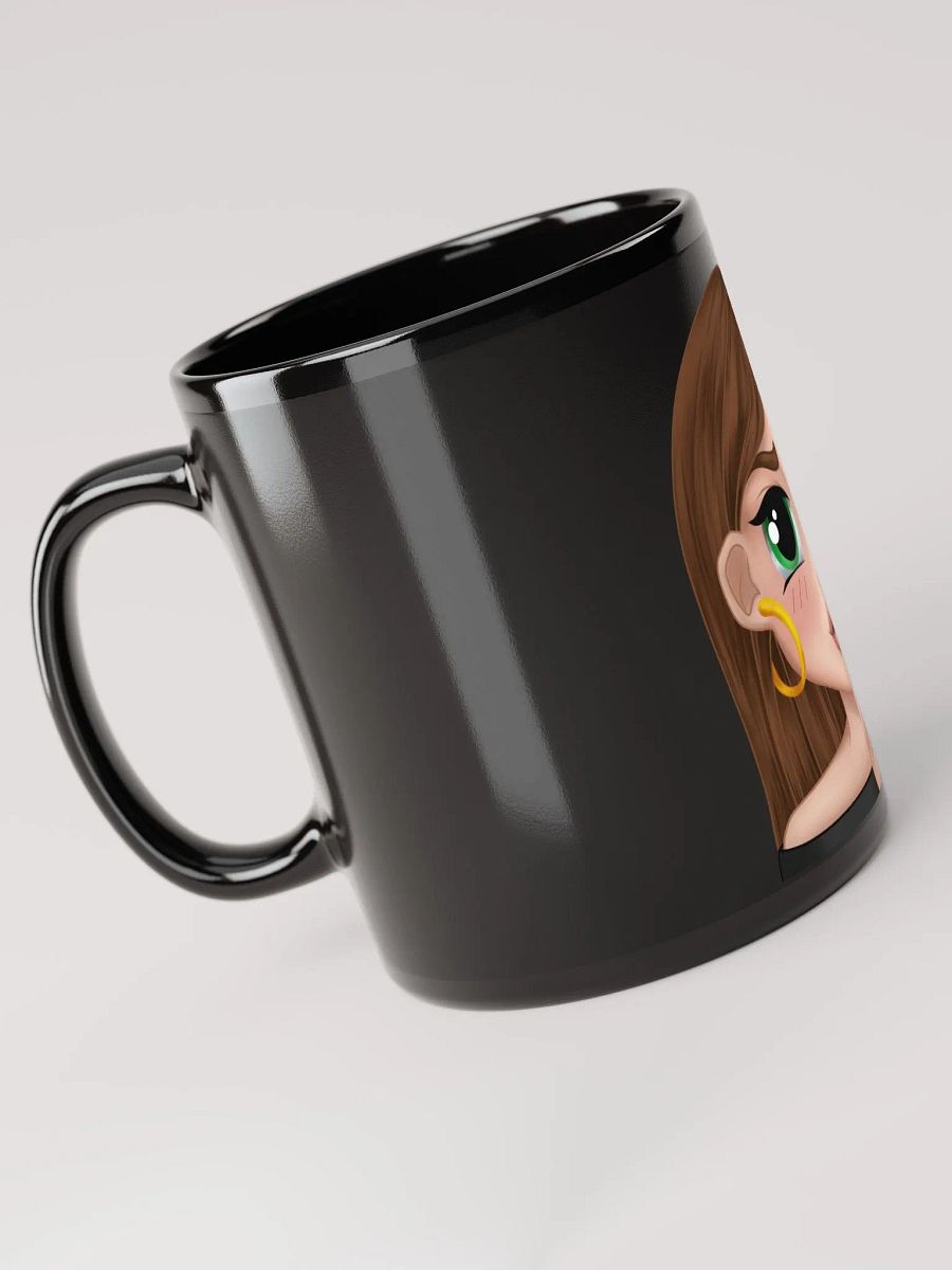 LitGirl Shush Emote Black Mug product image (5)