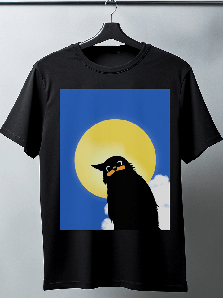 Moonlit Cat Cartoon Heavyweight Tee product image (1)
