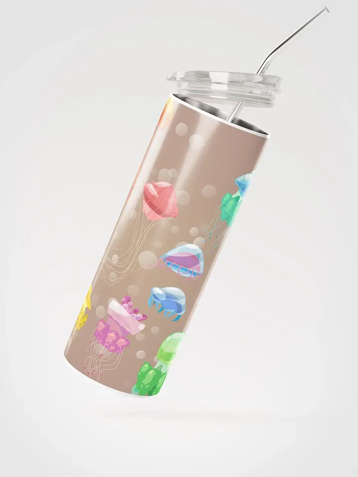 Dive into Refreshment: Jellyfish Tumbler - Eco-Friendly Stainless Steel with Straw product image (2)