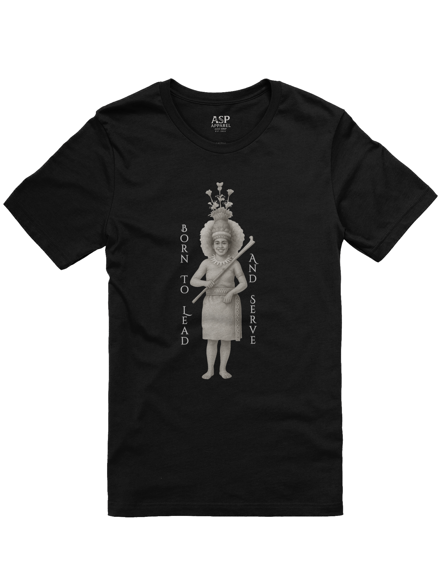 Traditional Samoan Taupou T-Shirt – Cultural Island Design | Fa’aSamoa Heritage Tee by ASP Apparel product image (1)
