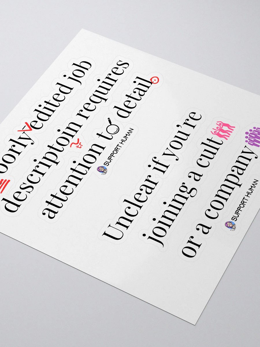 Bab Job Bingo Stickers - Unfortunate Faves product image (3)