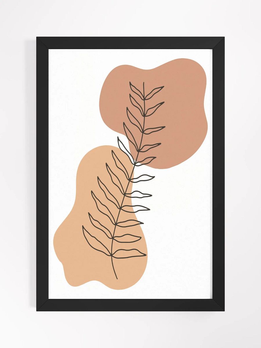 Elegant Leaves Framed Matte Poster product image (1)