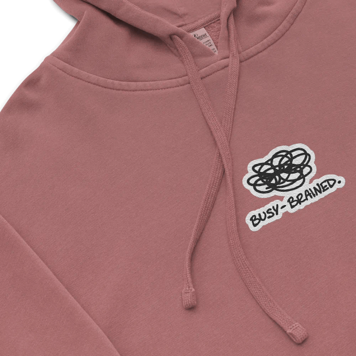 BUSY-BRAINED embroidered pigment hoodie (bubble design) product image (1)