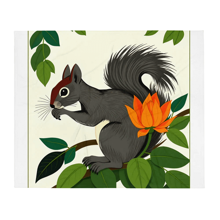Squirrel Serenity Throw Blanket product image (2)