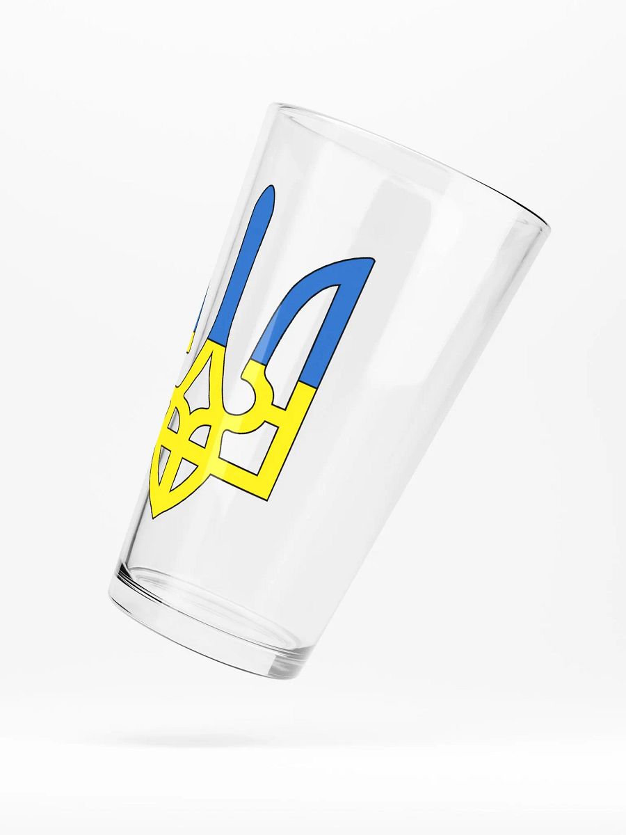 Ukraine - Tryzub - Blue & Yellow - Shaker Pint Glass product image (5)
