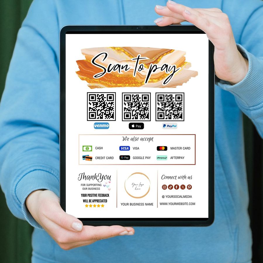 Phoenix - Scan To Pay QR Code Sign Template product image (9)