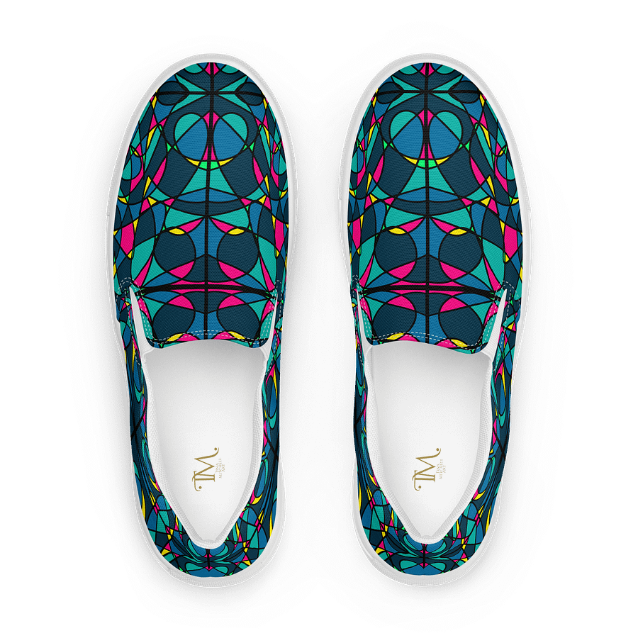Blue Stained Glass – Men's Slip-On Canvas Shoes product image (1)