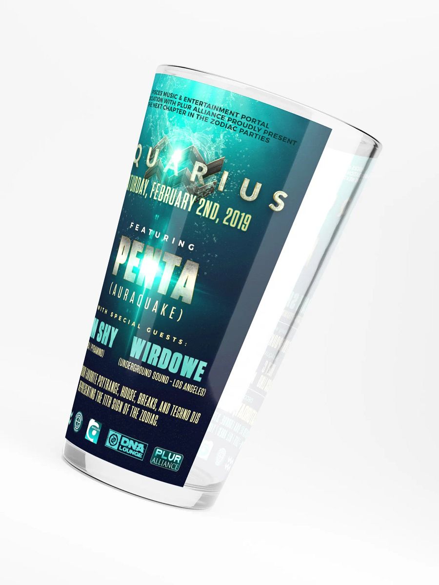 Aquarius 2019 Shaker Pint Glass product image (4)
