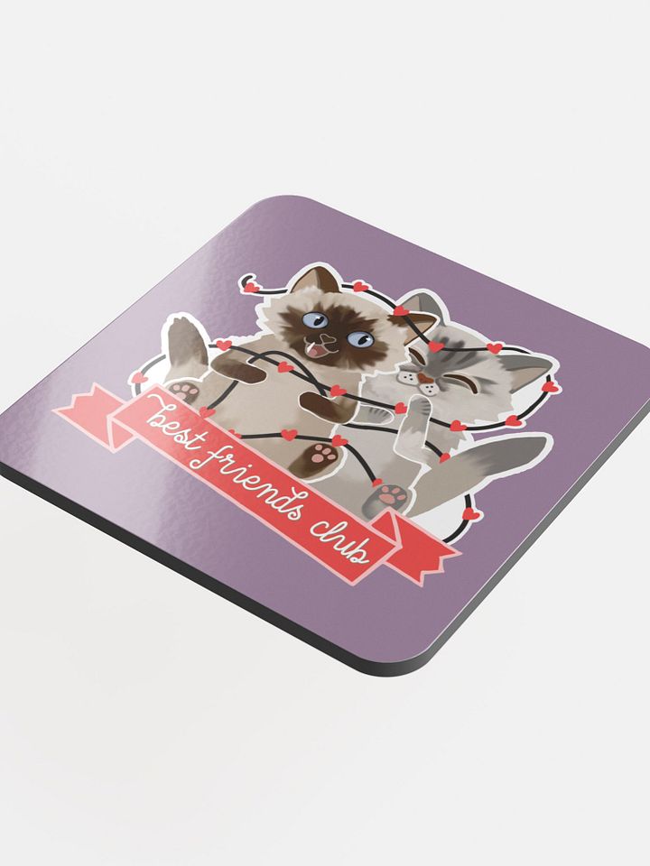 Best Friends Club VALENTINES EDITION Glossed Cork Coaster product image (2)