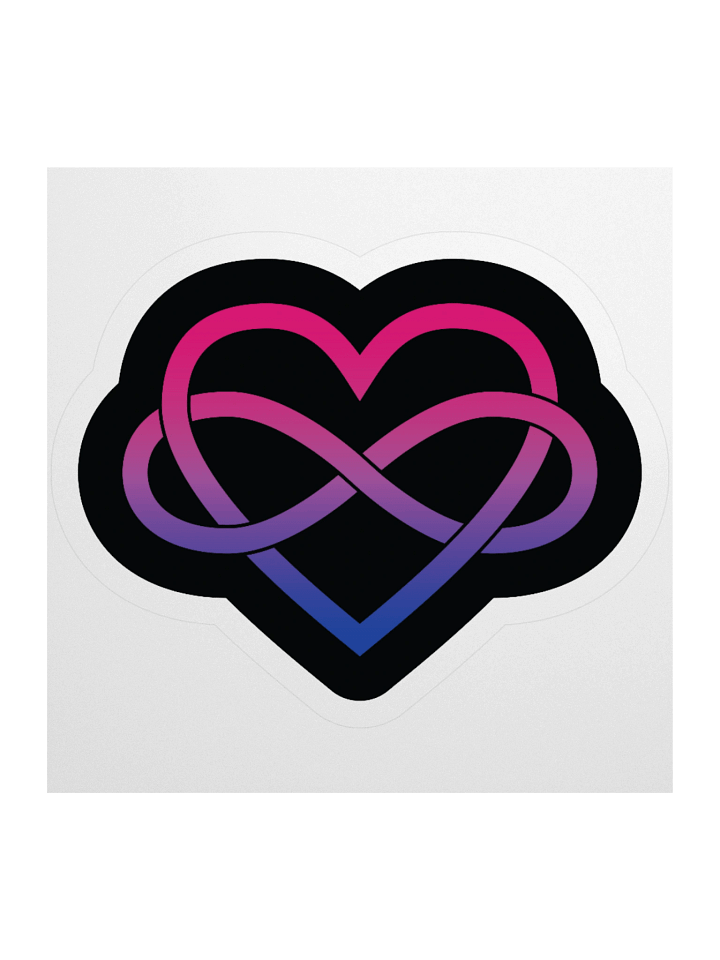 Bisexual Pride Gradient Polyamory Infinity Heart Sticker product image (1)