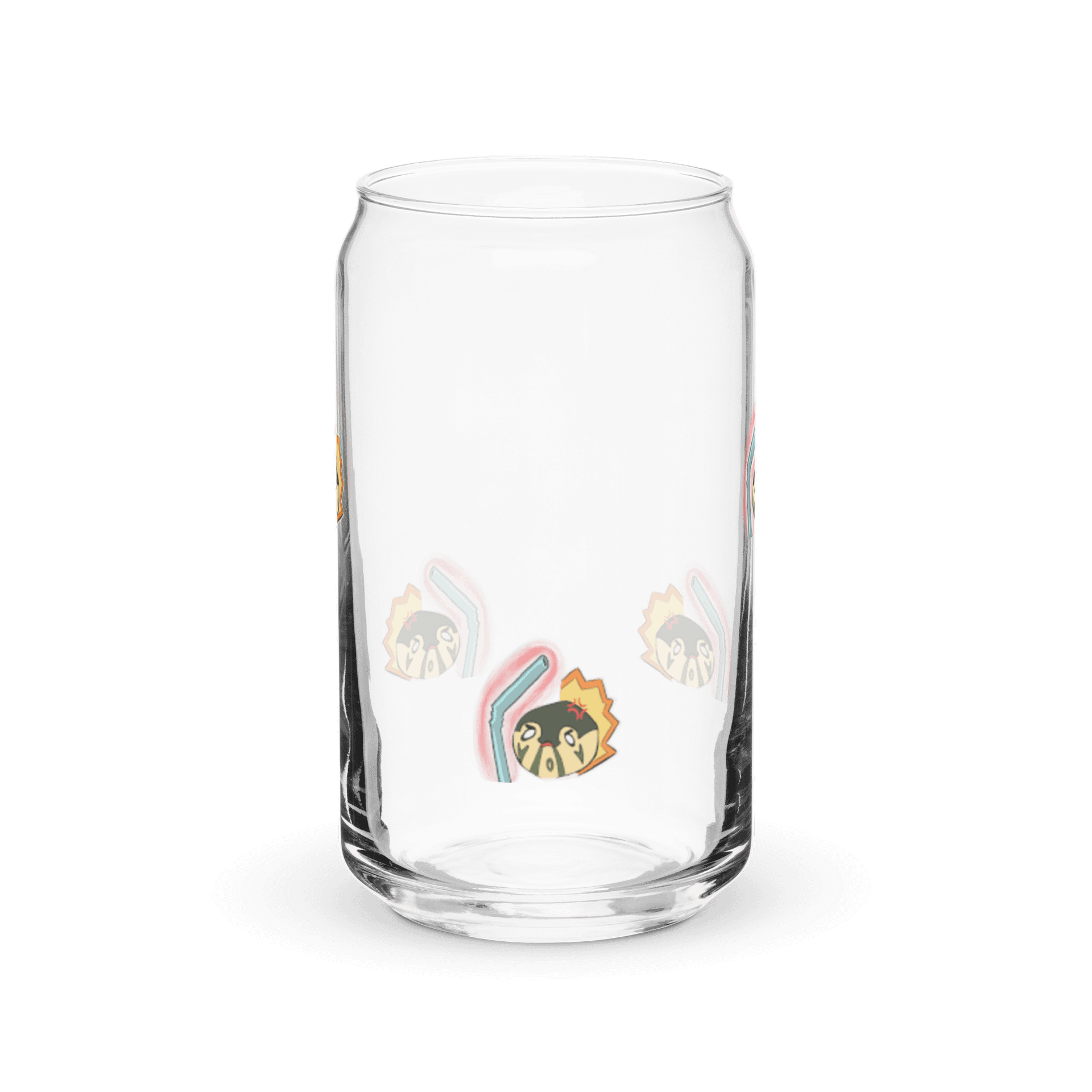 NO PLASTIC STRAWS Can-Shaped Glass product image (2)