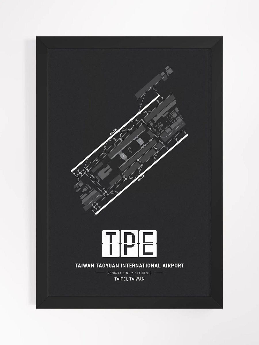 Framed Airport TPE Premium Map On Matt Paper product image (1)