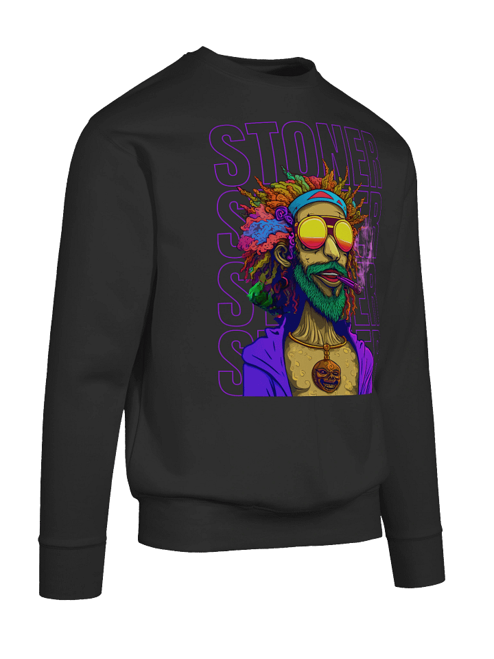 Psychedelic - Stoner Dude - Cannabis Design | Premium Unisex Sweatshirt product image (2)