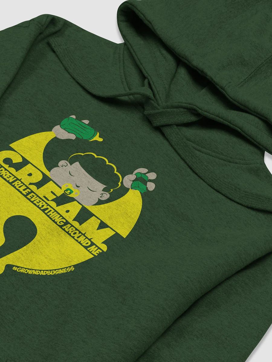 'C.R.E.A.M. Children Rule Everything Around Me' | WU-TANG parody HOODIE | +6 colors | light on dark product image (2)