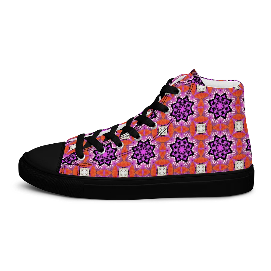Abstract Foxy Repeating Pattern Ladies Canvas Shoe High Tops product image (6)
