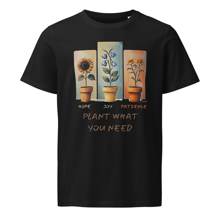 Hope, Joy, Patience - Unisex Organic Floral T-Shirt product image (2)