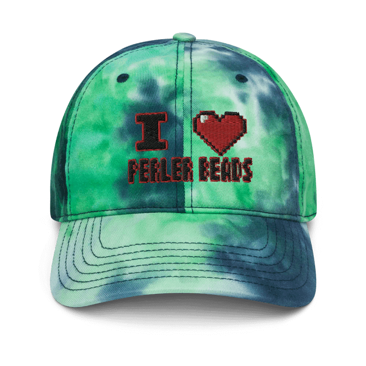 I Heart Perler Bead 2 Tie Dye Hat product image (1)