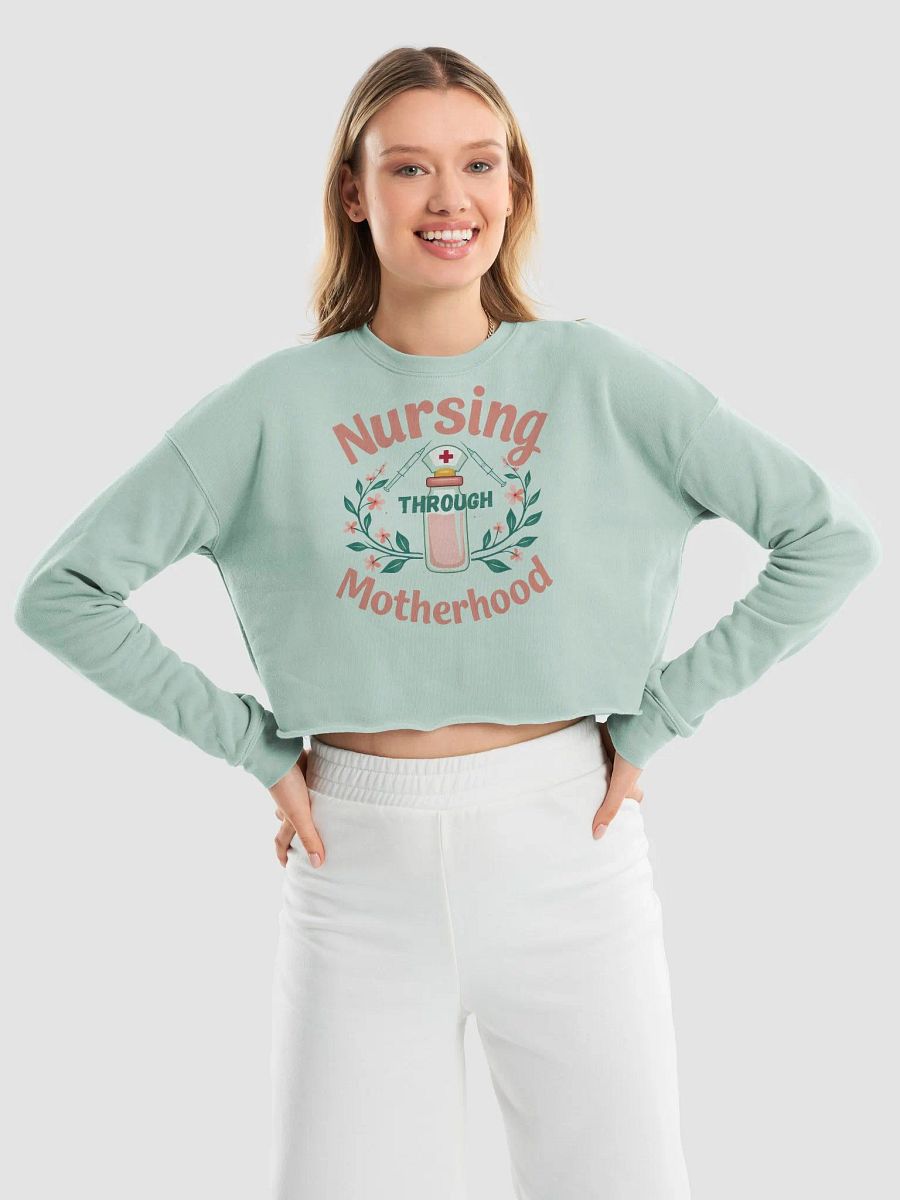Nurse Mom Fleece Crop Sweatshirt product image (18)