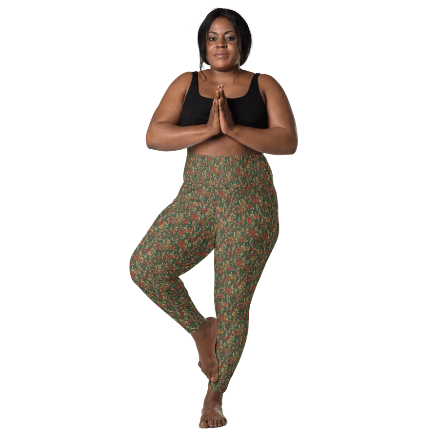 Brown All-Over Print Leggings with Pockets product image (11)