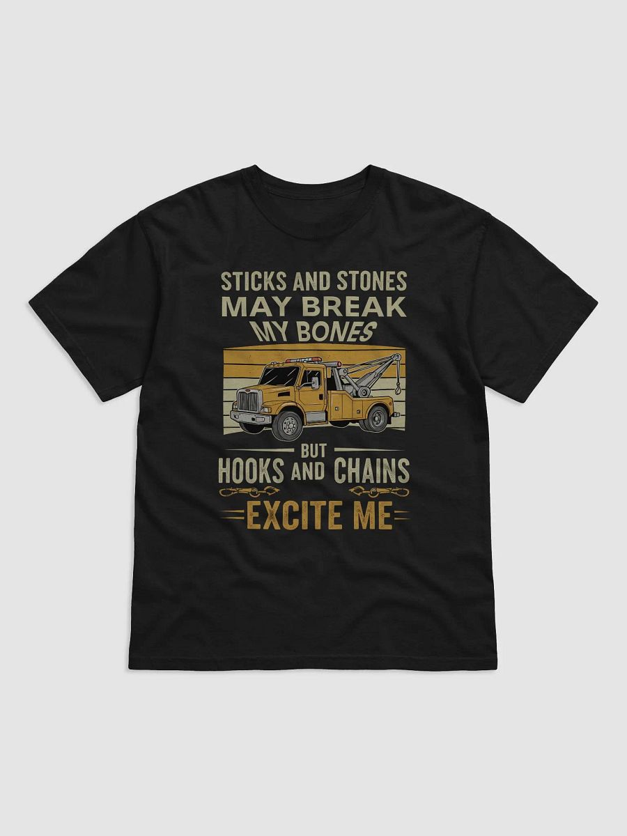 Funny Tow Truck T-Shirt – Hooks and Chains Excite Me – Tow Operator Gift product image (1)