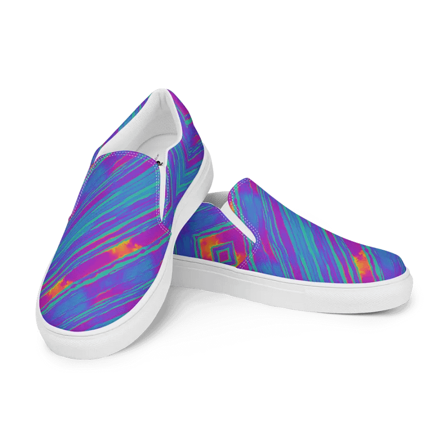 Neon Dreams Glitch Art Slip-Ons product image (11)