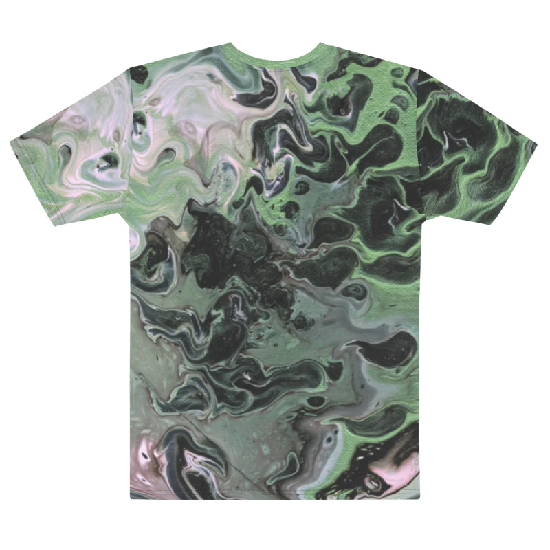 Metallic Green Fluid Acrylic T-Shirt product image (3)