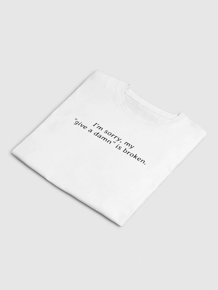 Broken Give A Damn Y2K Crop Baby Tee - Sarcastic Humor Tee product image (22)