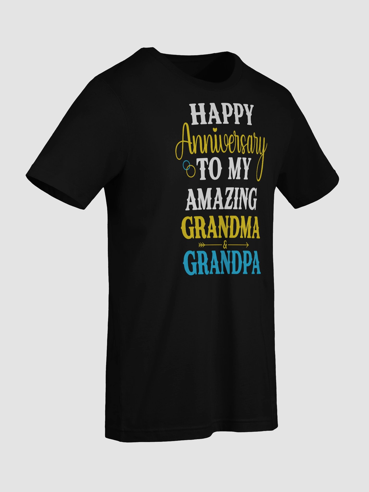 Happy Anniversary to My Amazing Grandma & Grandpa – Cute Grandparent Celebration T-Shirt product image (9)