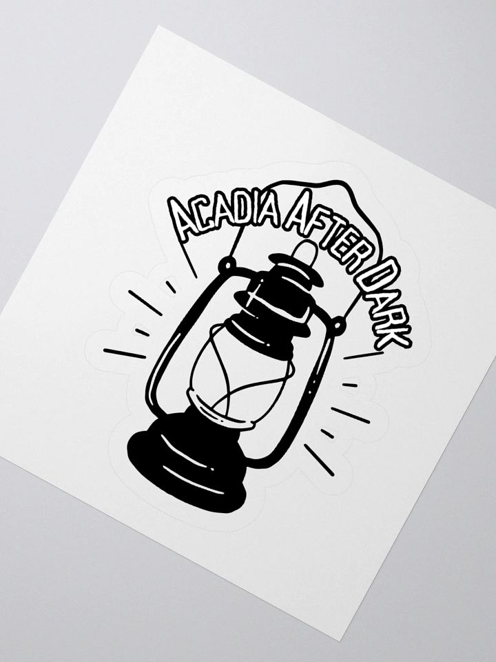 Acadia After Dark Lantern Sticker Old School Black & White product image (4)