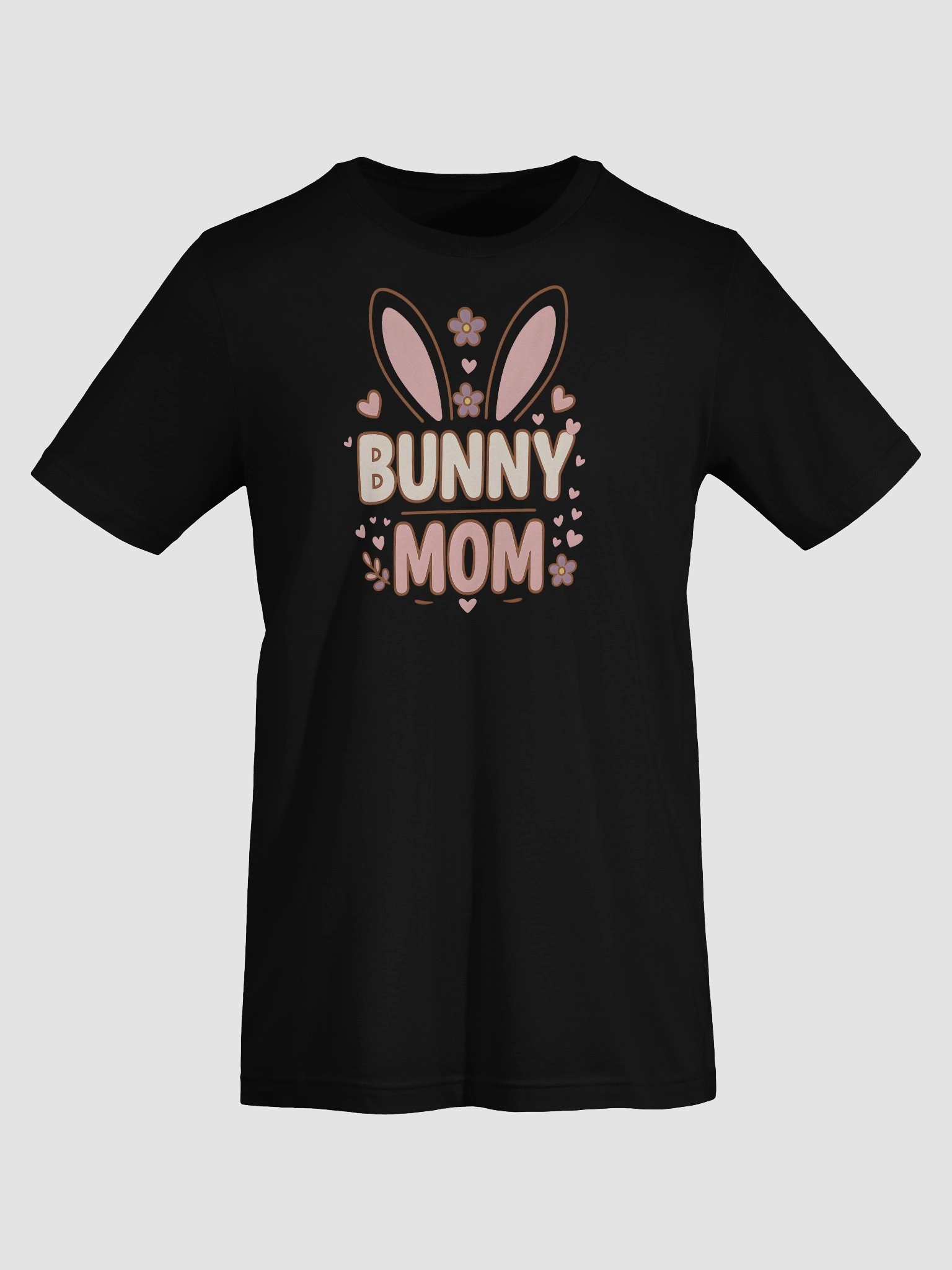 Bunny Mom T-Shirt | Cute Easter Bunny Ears Floral Design | Animal Lover Mom Shirt product image (7)