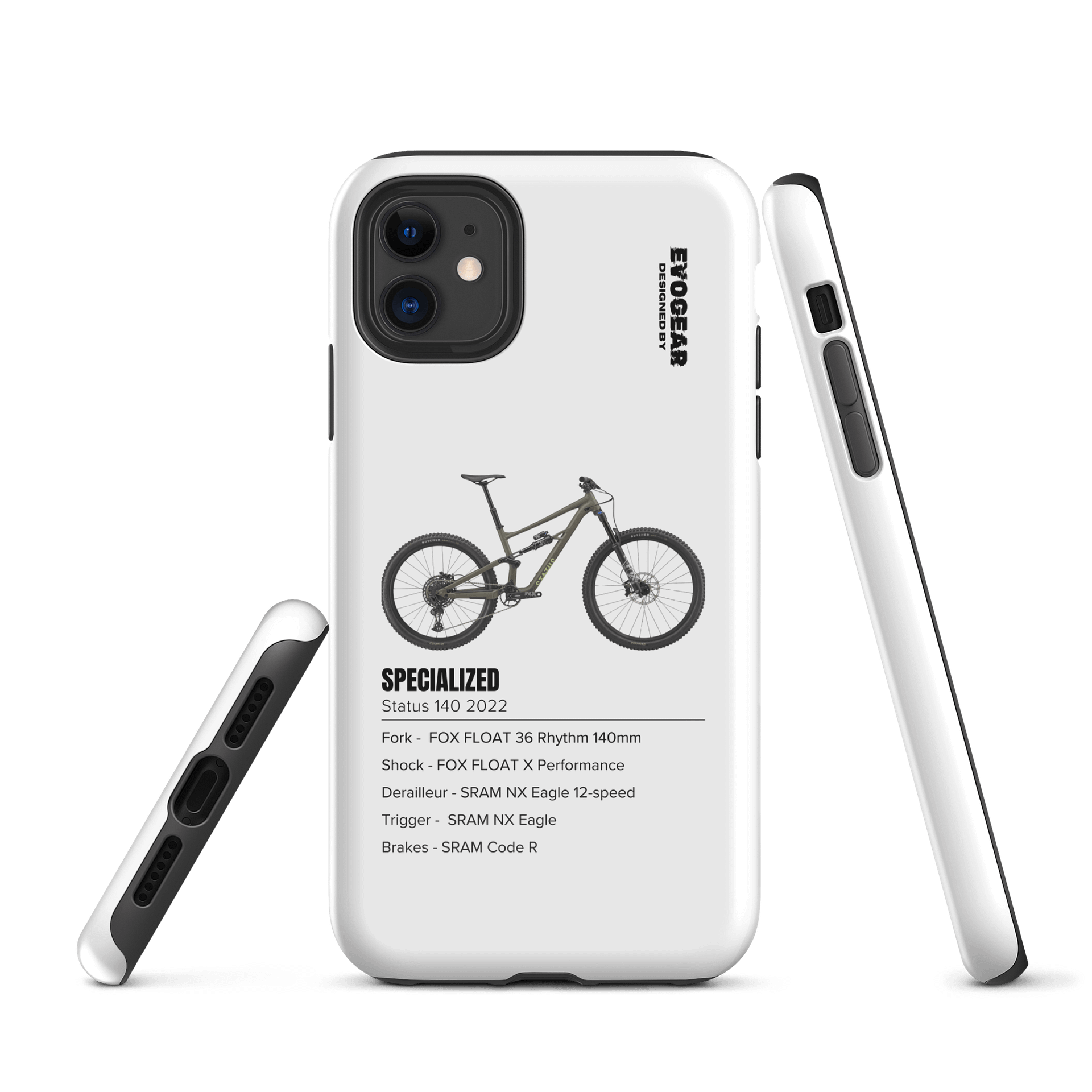 White Specialized Status 140 2022 iPhone Case product image (1)