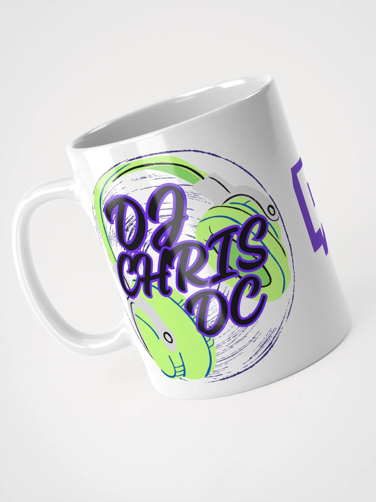 White Mug With Lime Green Graphic product image (3)