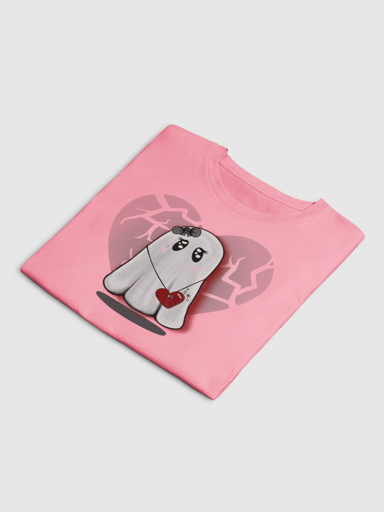 Haunted By You- Sad Ghost Crop Tee product image (6)