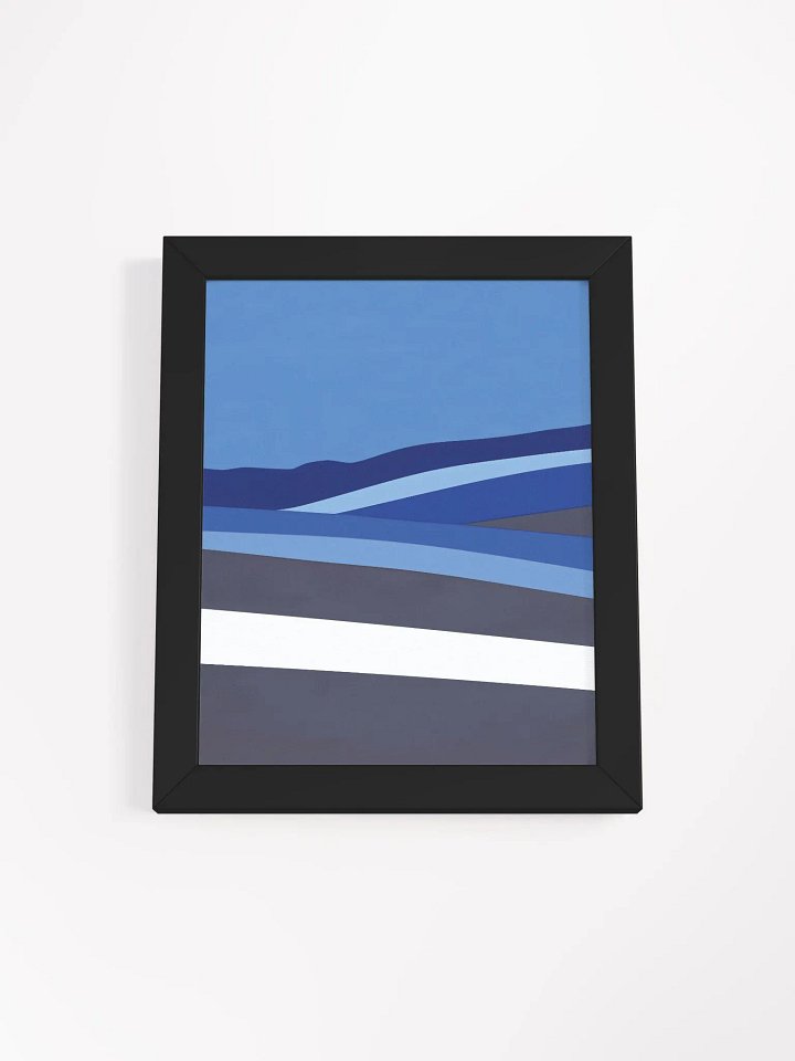 Framed Poster of Blue Geometric Hills product image (1)