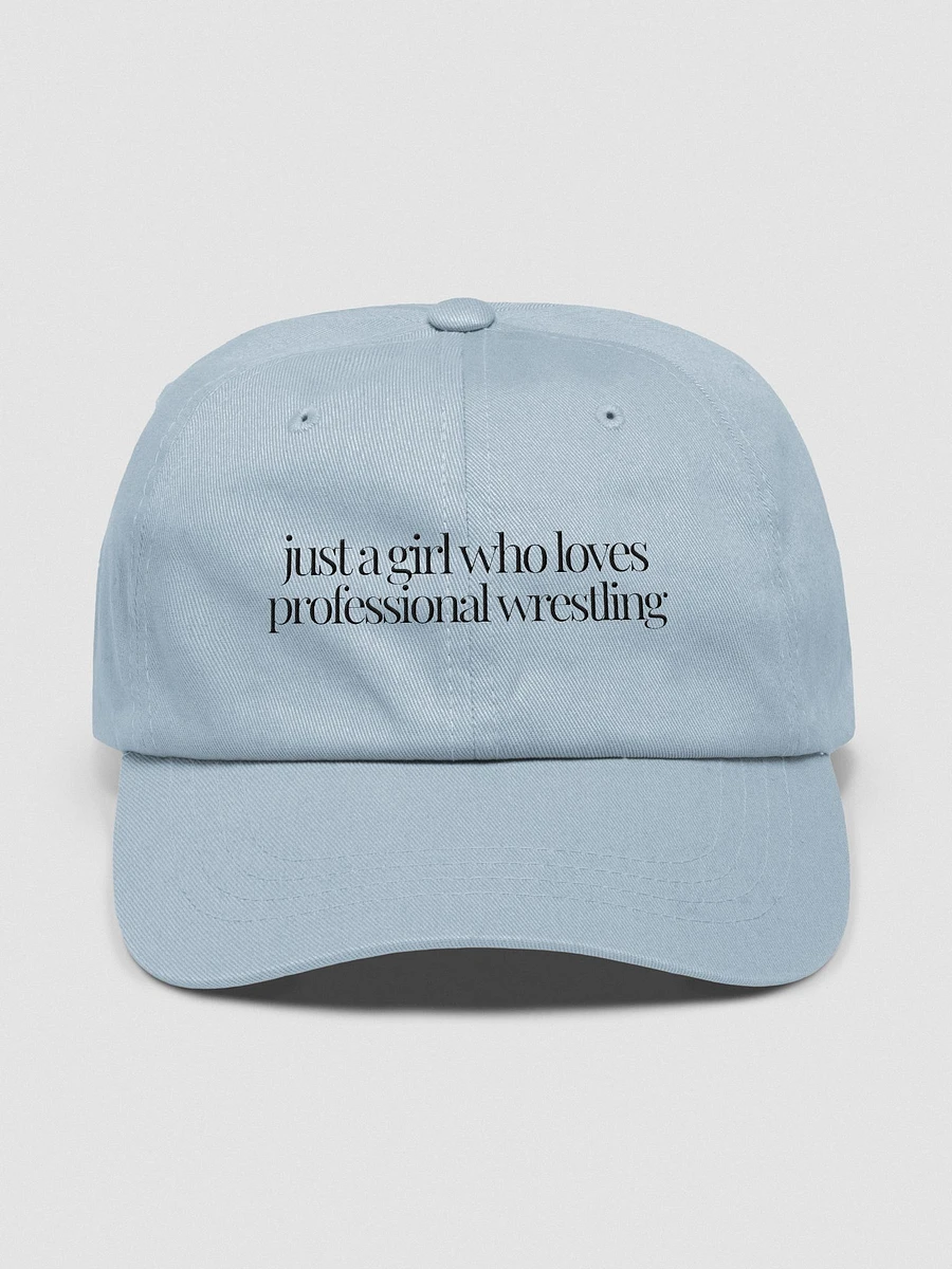 Just A (Wrestling) Girl Embroidered Dad Hat - Black Font product image (1)