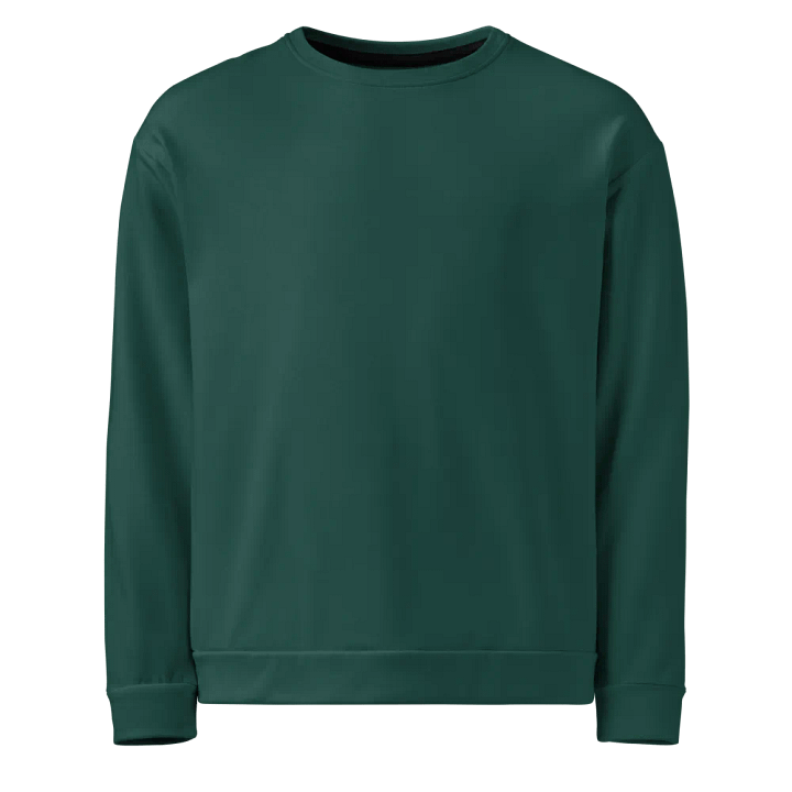 Plain Dark Green Soft Summer Unisex Recycled Polyester Heavyweight Premium Sweatshirt by Treasure Pie product image (1)