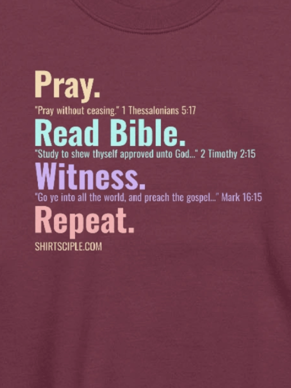 Pray Read Bible Witness Repeat Sweatshirt product image (10)