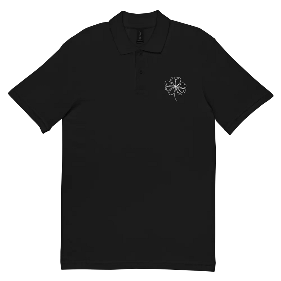 Four Leaf Clover Line Art Design Polo product image (3)