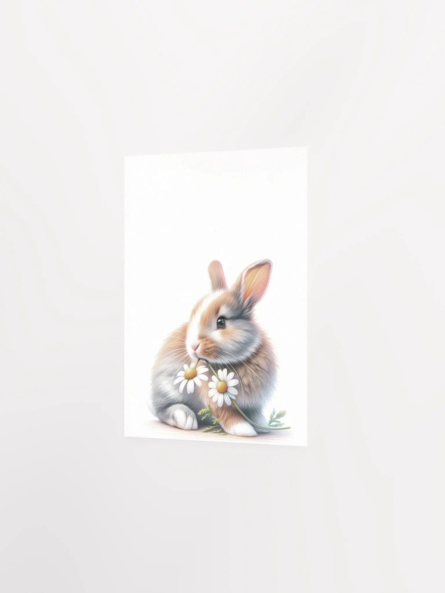 Woodland Bunny having Lunch Decor Print product image (3)