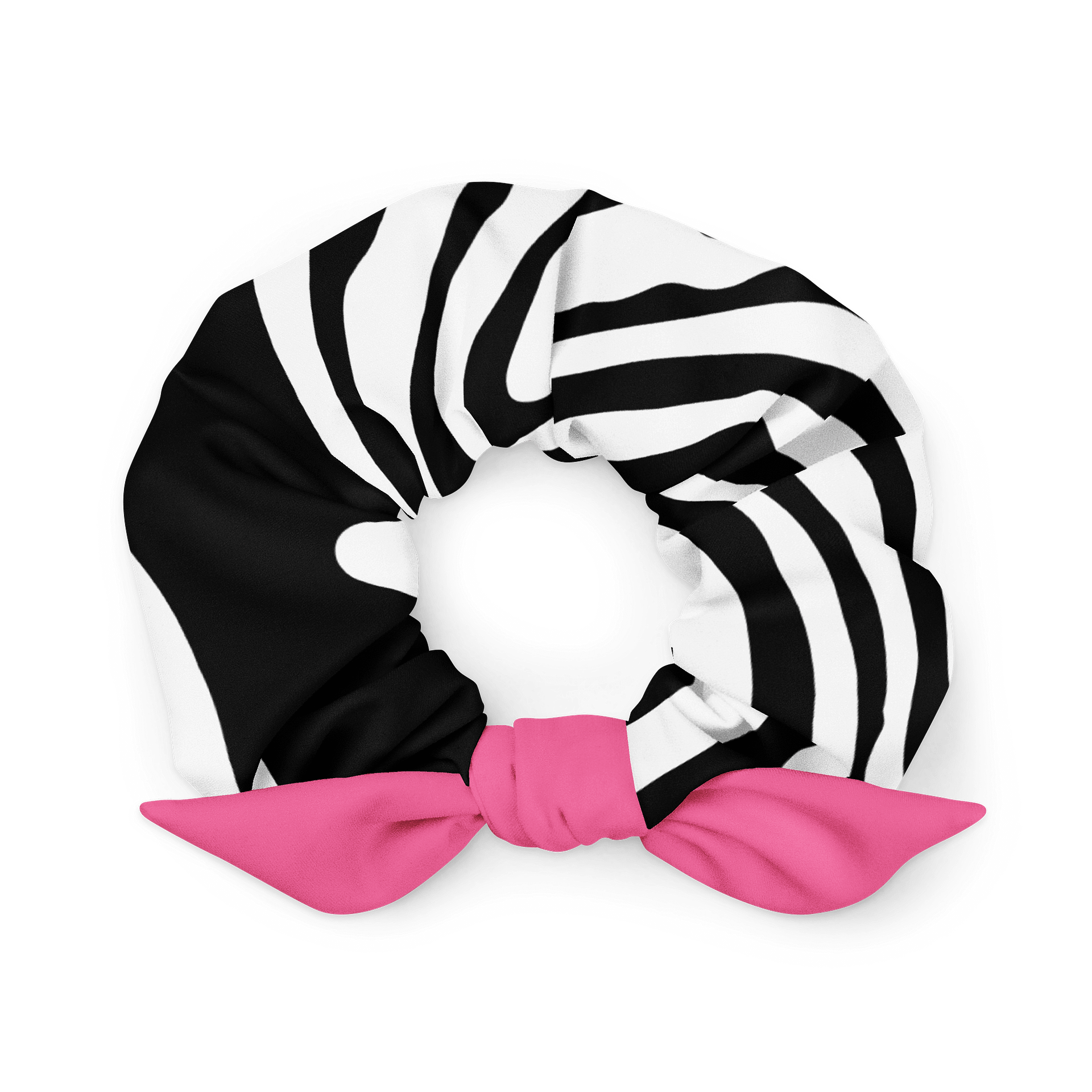 Zebra Pop Eco Scrunchie with Bow | Sustainable Hair Accessory product image (1)