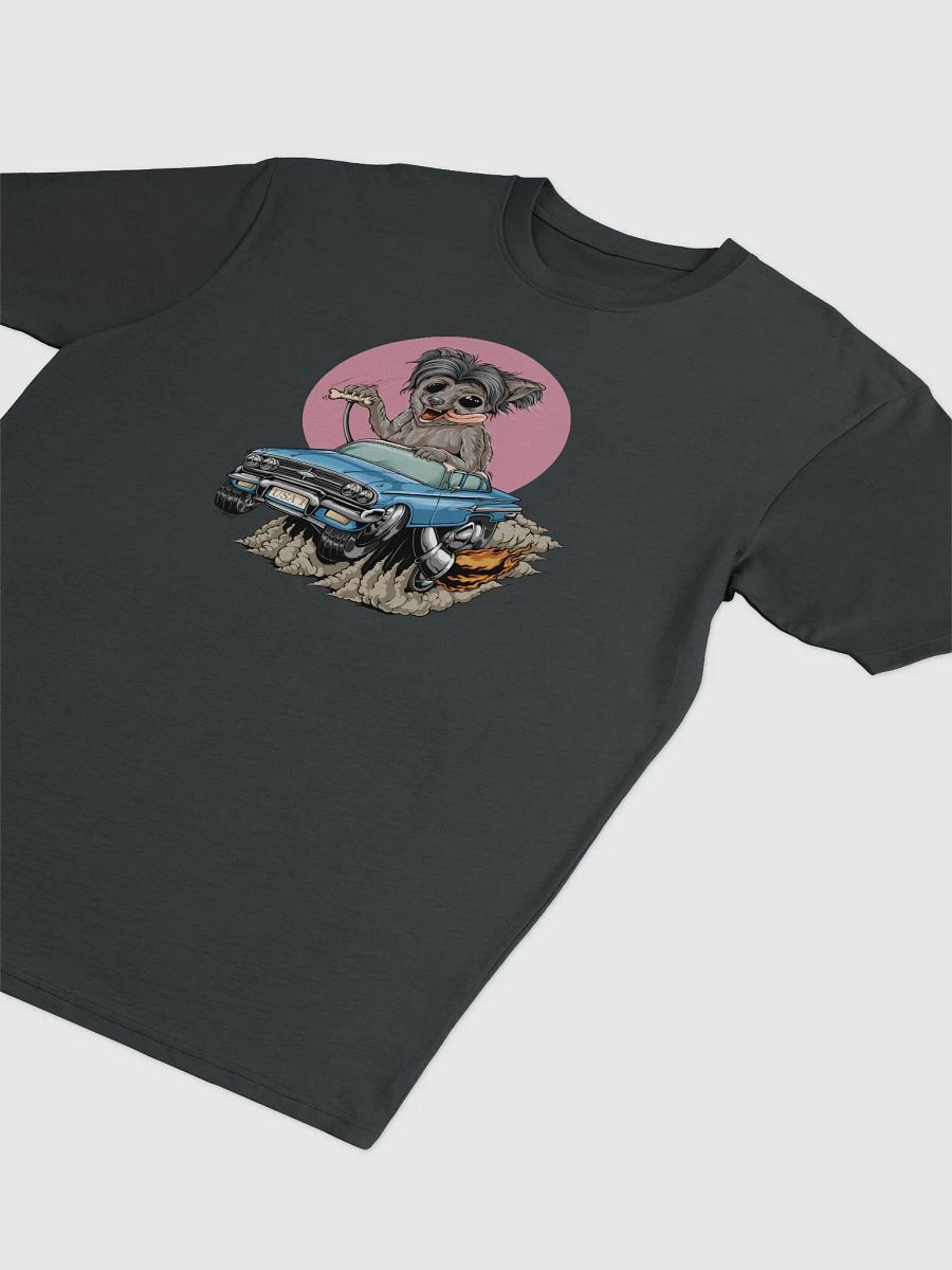 Roscoe the dog and 1960 Chevy! Cotton Heritage Men's Premium Heavyweight Tee by Cotton Heritage product image (3)