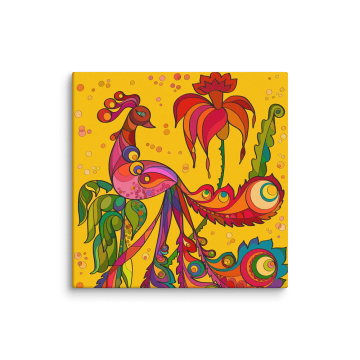 Whimsical Wonderland Canvas Art - Tropical Bird product image (1)