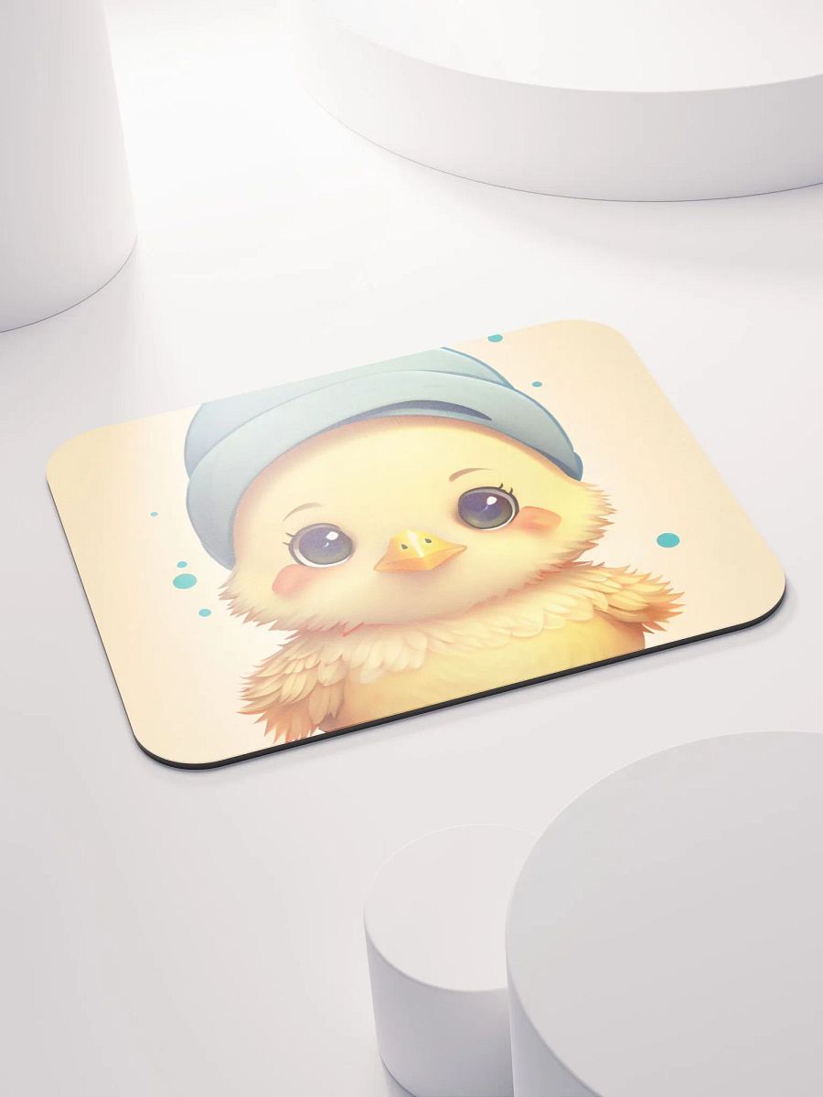 Adorable Chick Blue Hat Mouse Pad product image (4)