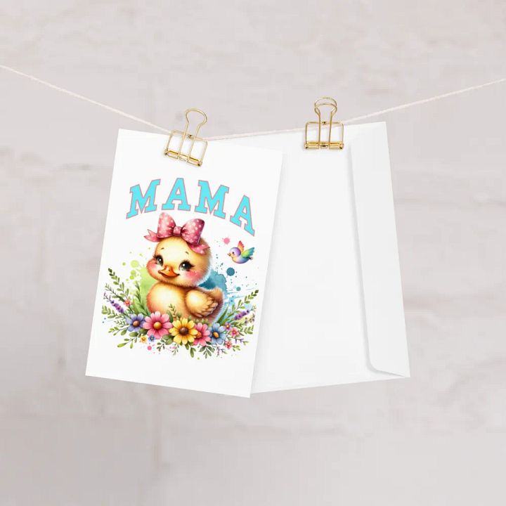 Tranquil Duckling MAMA Greeting Card product image (1)
