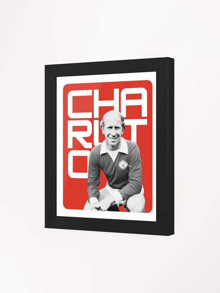 Bobby Charlton BW Manchester United Name Art Framed Print product image (1)