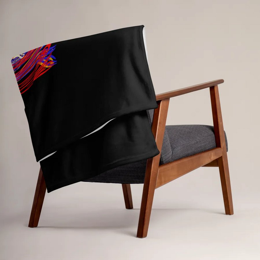 Warrior - Black - Throw Blanket product image (3)